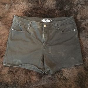 Black jean shorts